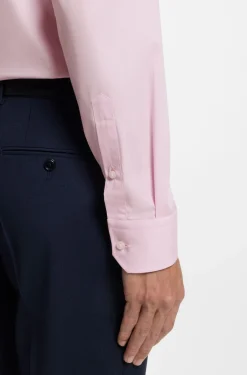 Regular-fit shirt in easy-iron stretch-cotton poplin
