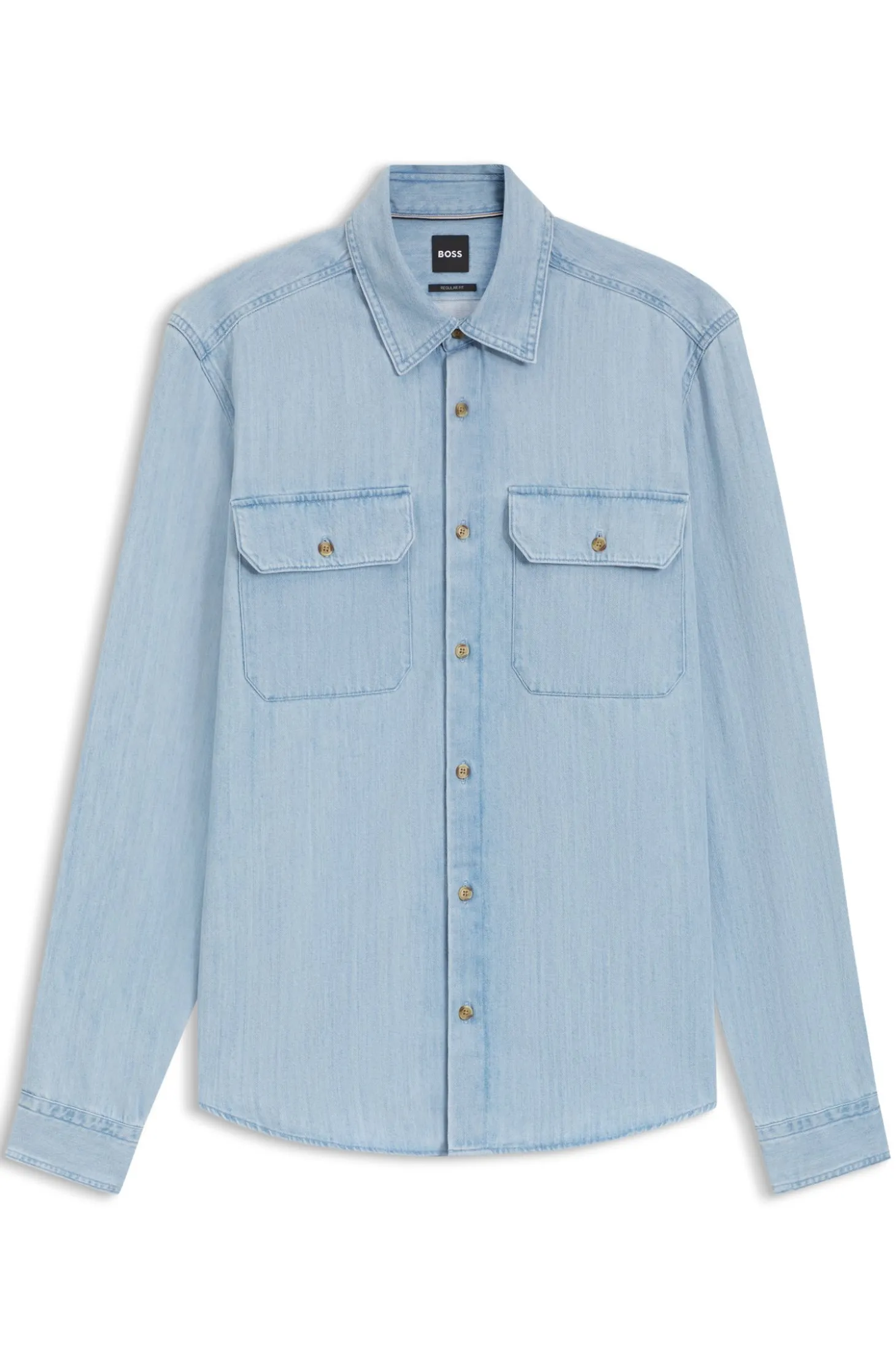 Regular-fit shirt in indigo denim