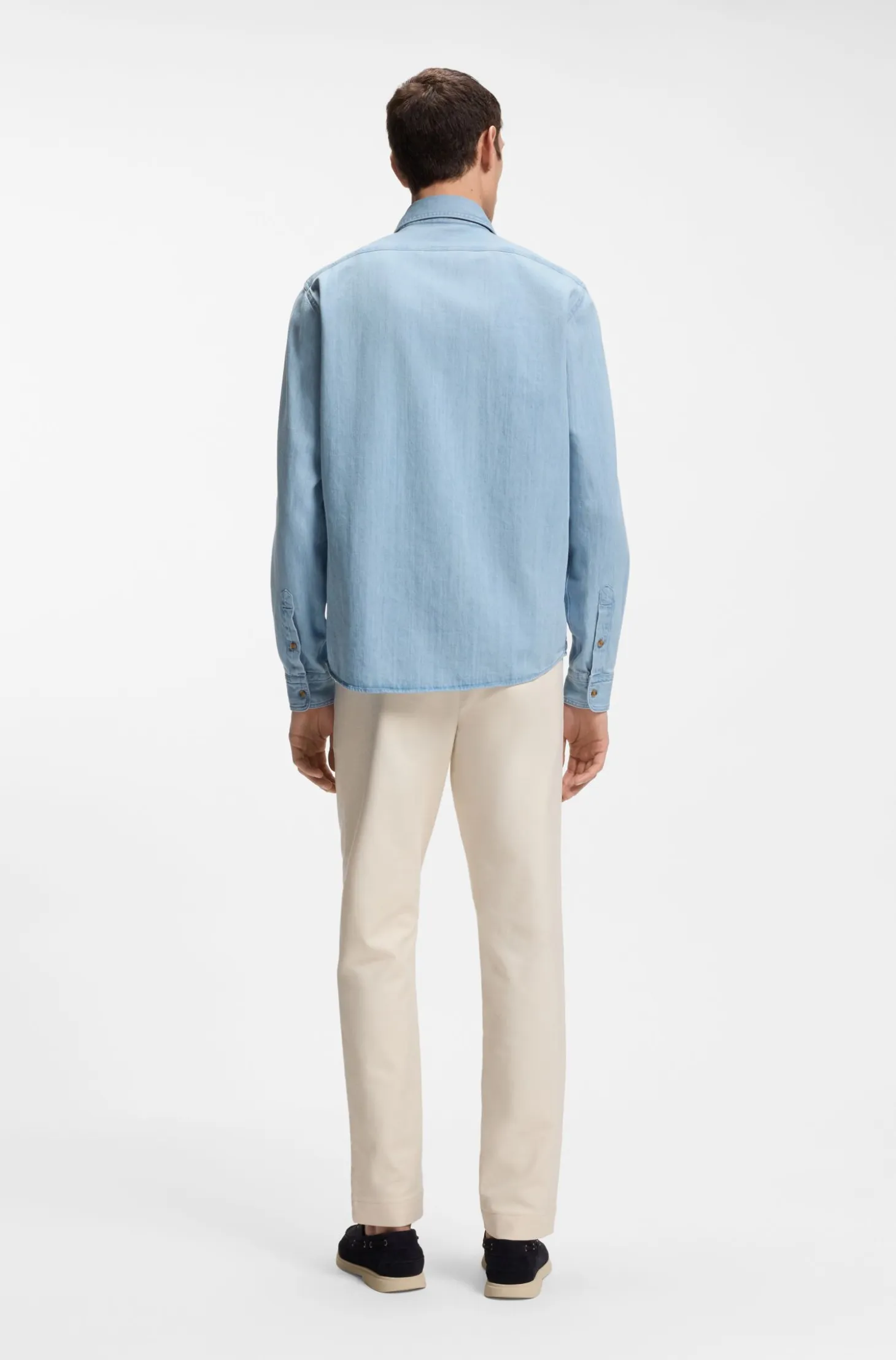 Regular-fit shirt in indigo denim
