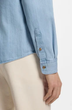 Regular-fit shirt in indigo denim