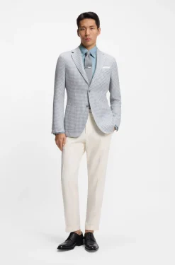 Regular-fit shirt in Italian-made denim