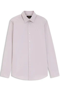 Regular-fit shirt in Italian-made cotton