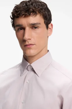 Regular-fit shirt in Italian-made cotton