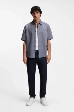 Regular-fit shirt in soft-washed Oxford cotton