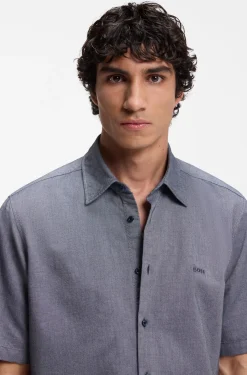 Regular-fit shirt in soft-washed Oxford cotton