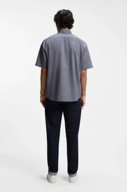 Regular-fit shirt in soft-washed Oxford cotton