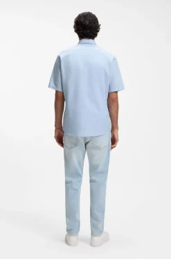 Regular-fit shirt in soft-washed Oxford cotton