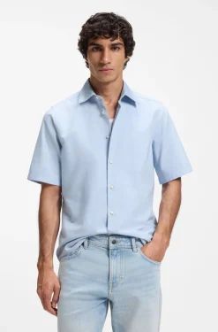 Regular-fit shirt in soft-washed Oxford cotton