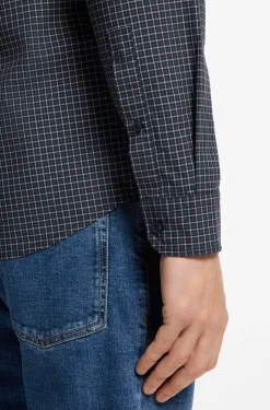 Regular-fit shirt in stretch-cotton with Vichy check