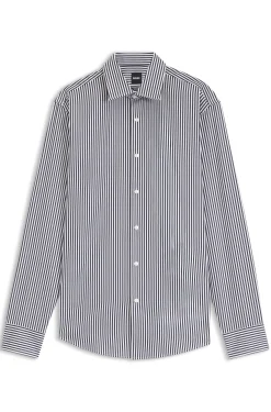 Regular-fit shirt in striped easy-iron cotton