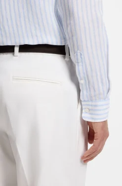 Regular-fit shirt in striped linen