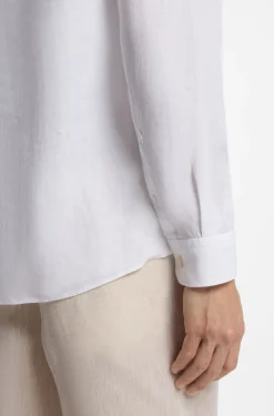 Regular-fit shirt in washed linen