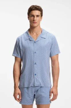 Regular-fit shirt with all-over print