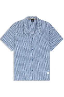 Regular-fit shirt with all-over print