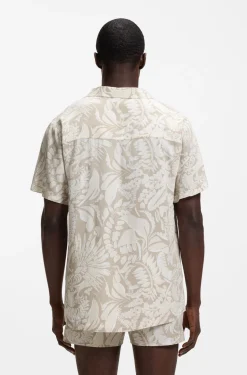 Regular-fit shirt with all-over print