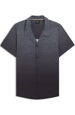 Regular-fit shirt with degradé monogram print