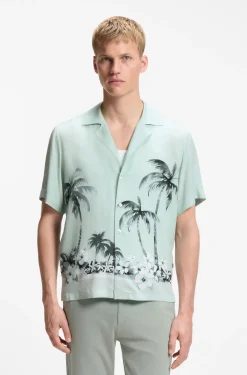 Regular-fit shirt with maxi print