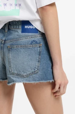 Regular-fit shorts in blue denim