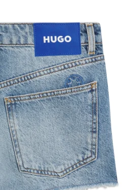 Regular-fit shorts in blue denim