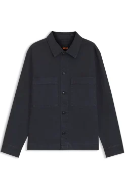 Regular-fit stretch-cotton denim shirt