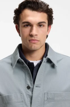 Regular-fit stretch-cotton denim shirt