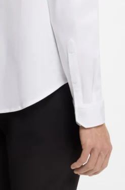 Regular-fit stretch jersey shirt with logo