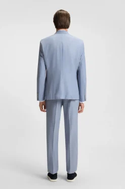 Regular-fit suit with all-over pattern
