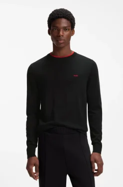Regular-fit sweater in a cotton blend