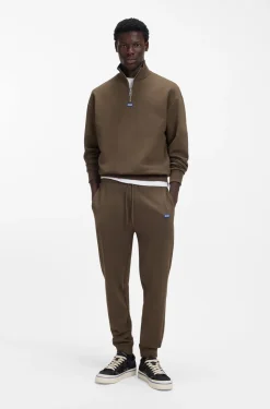 Regular-fit tracksuit bottoms in French-terry cotton