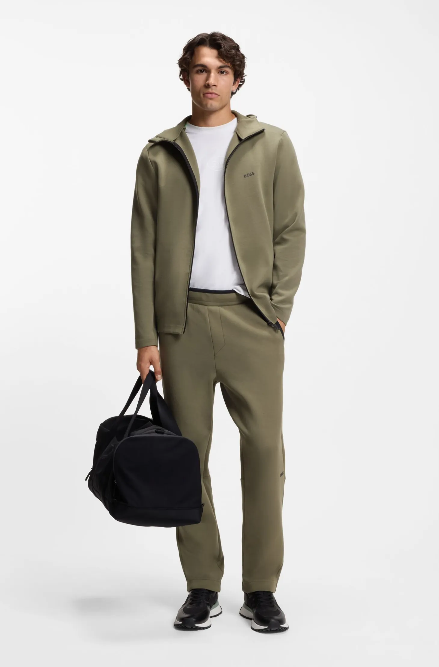 Regular-fit tracksuit bottoms in super-soft stretch fabric