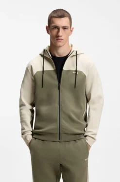 Regular-fit tracksuit in stretch cotton