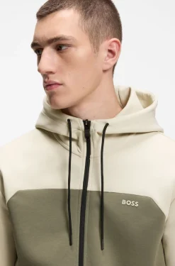 Regular-fit tracksuit in stretch cotton