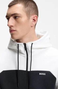 Regular-fit tracksuit in stretch cotton