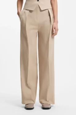 Regular-fit trousers in a sparkling pinstripe cotton blend