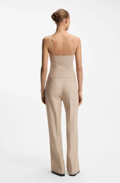Regular-fit trousers in a sparkling pinstripe cotton blend