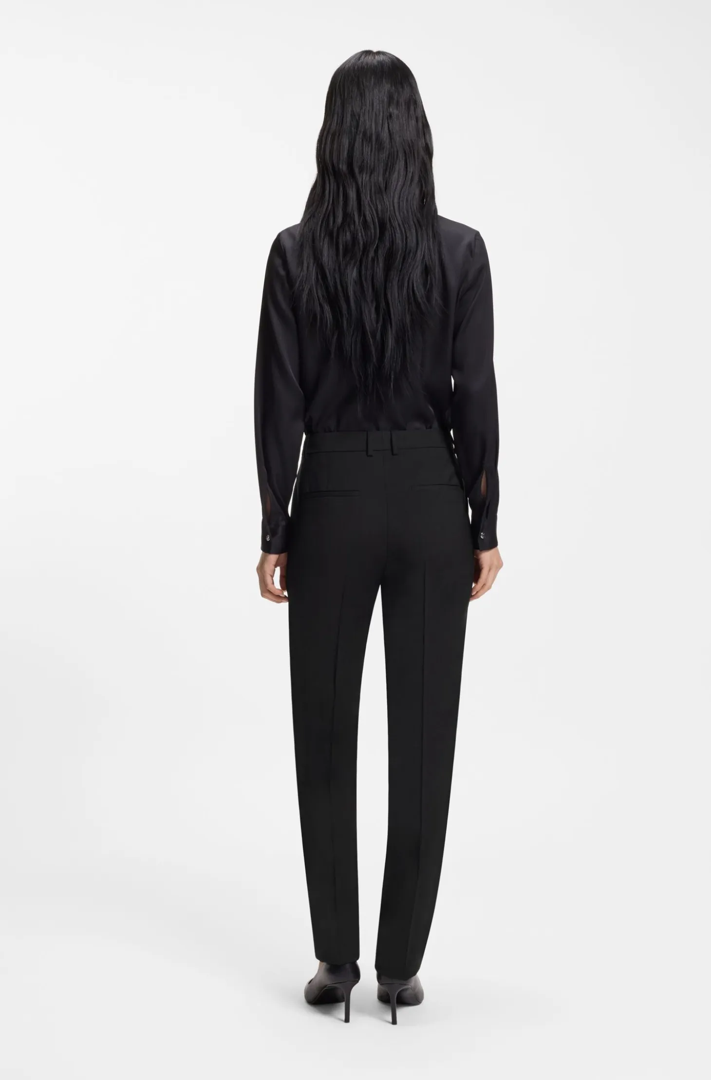 Regular-fit trousers in Italian-made virgin wool