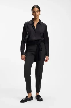 Regular-fit trousers in Italian-made virgin wool