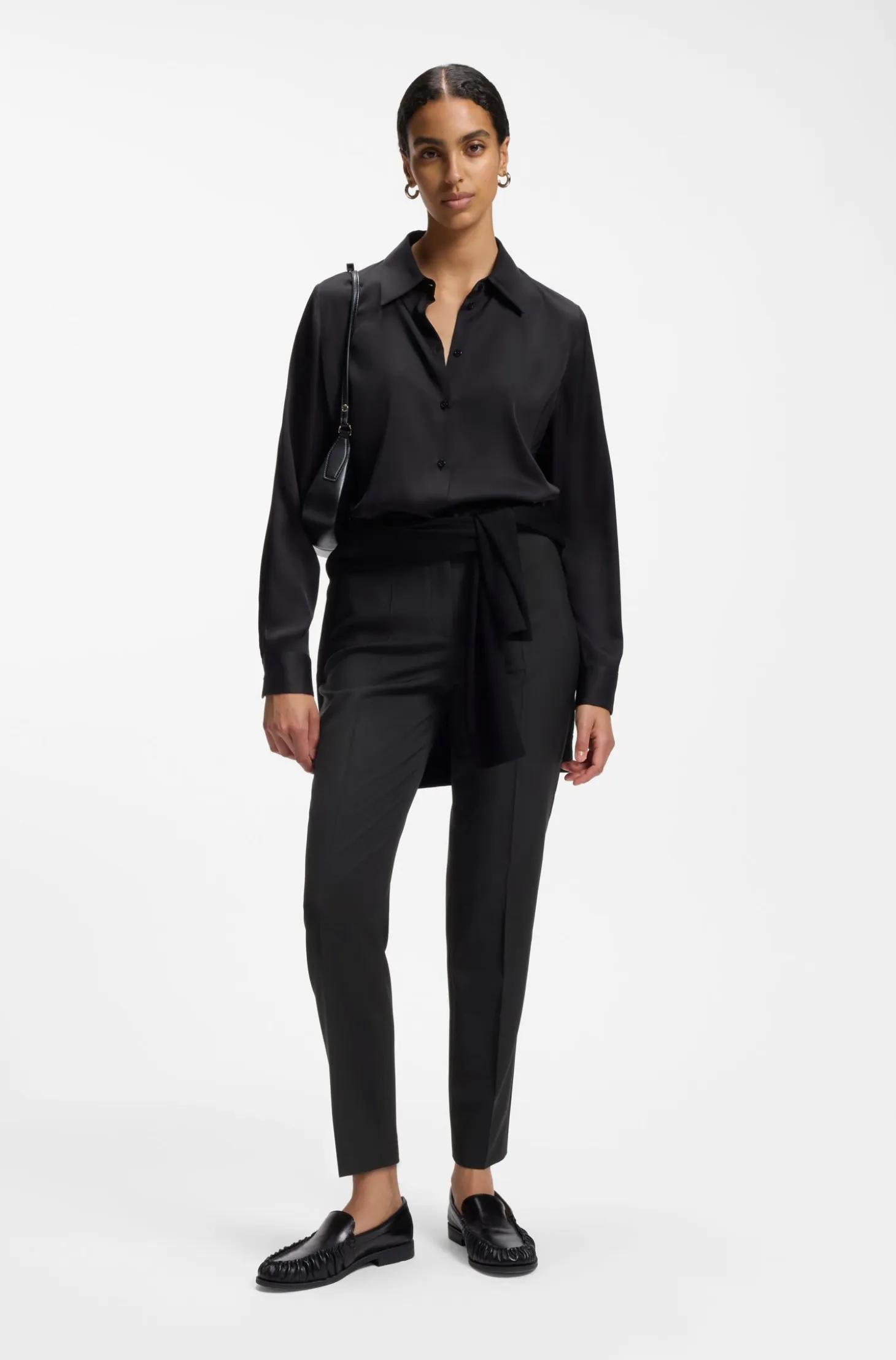 Regular-fit trousers in Italian-made virgin wool