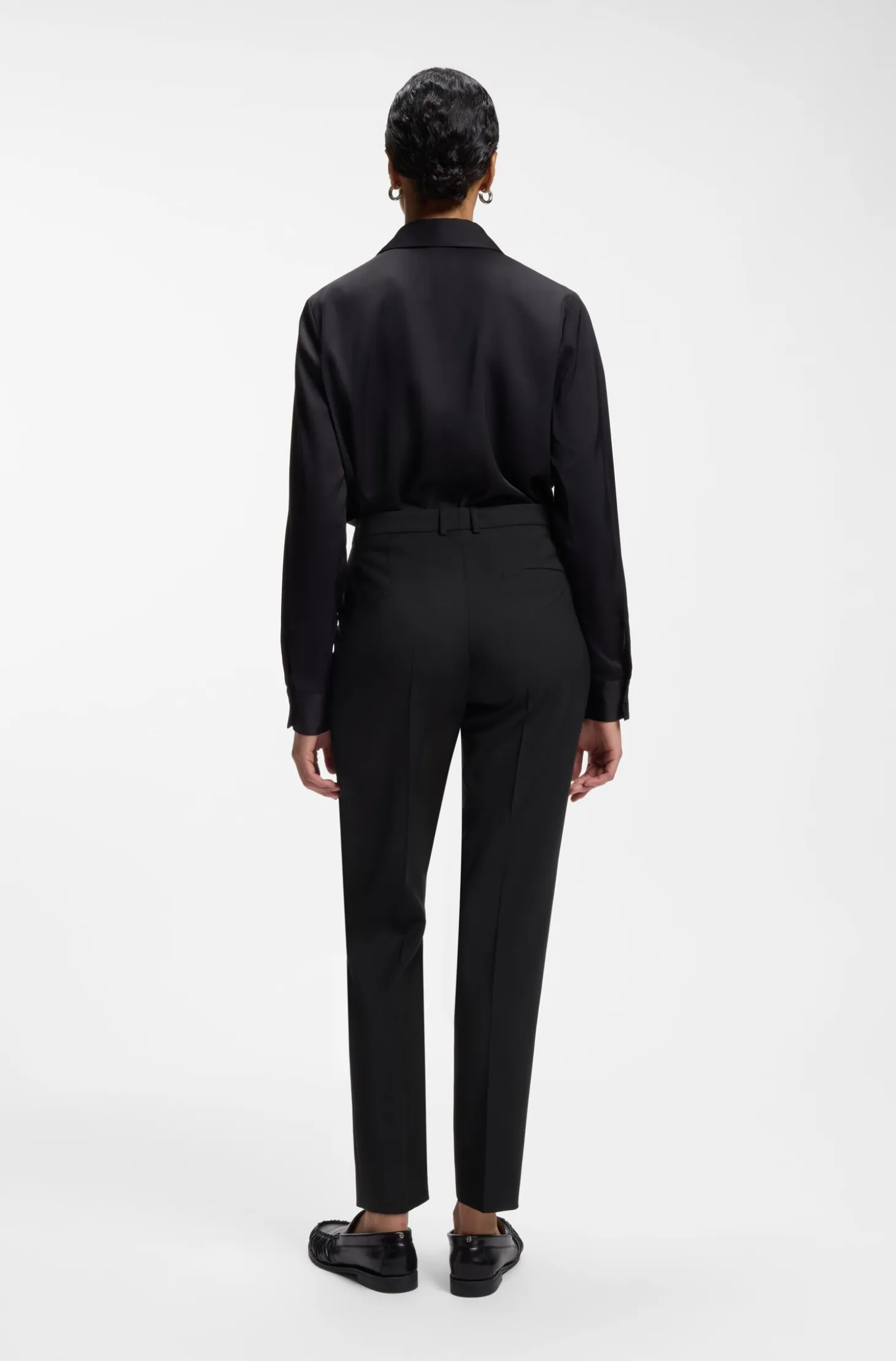 Regular-fit trousers in Italian-made virgin wool