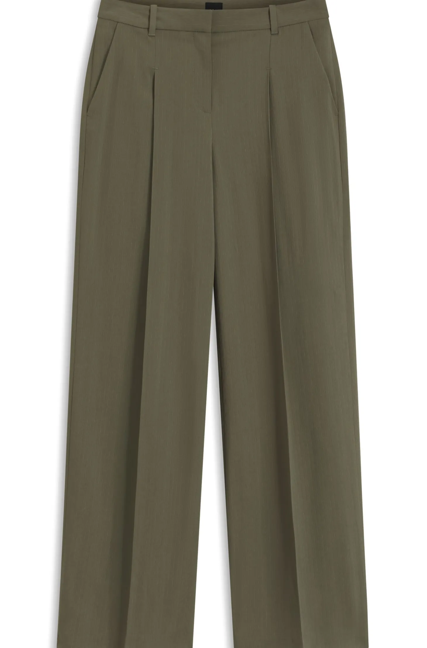 Regular-fit trousers in pinstripe stretch crepe