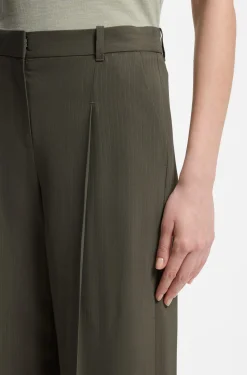 Regular-fit trousers in pinstripe stretch crepe