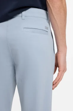 Regular-fit trousers in stretch-cotton satin