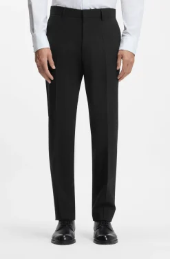 Regular-fit trousers in stretch wool