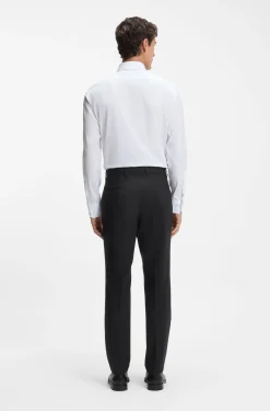 Regular-fit trousers in stretch wool