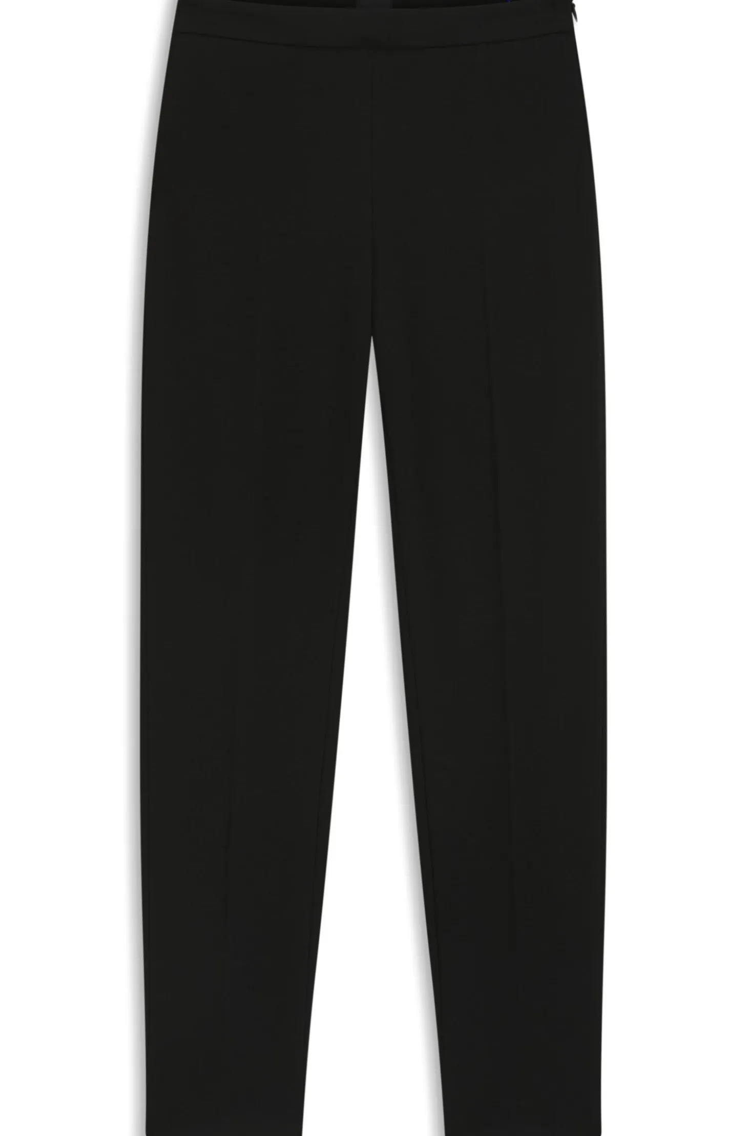 Regular-fit trousers in stretch fabric with tapered leg