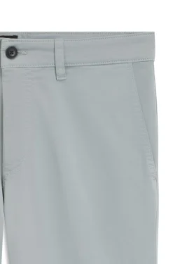 Regular-fit trousers in stretch-cotton satin
