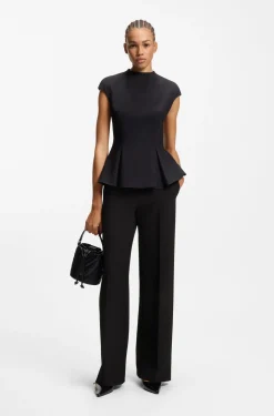 Regular-fit trousers in stretch fabric