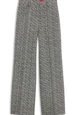 Regular-fit trousers in stretch herringbone fabric