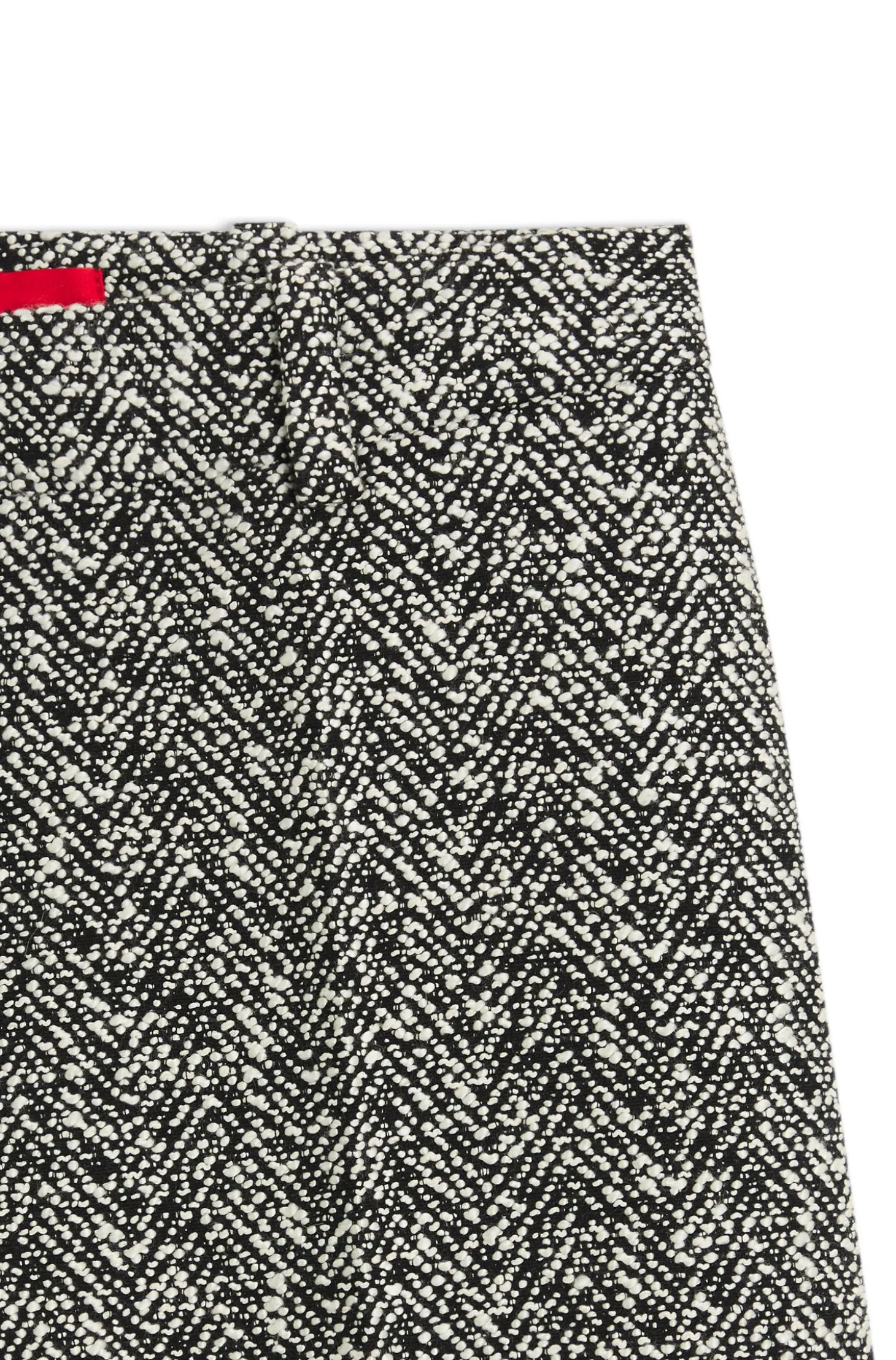 Regular-fit trousers in stretch herringbone fabric