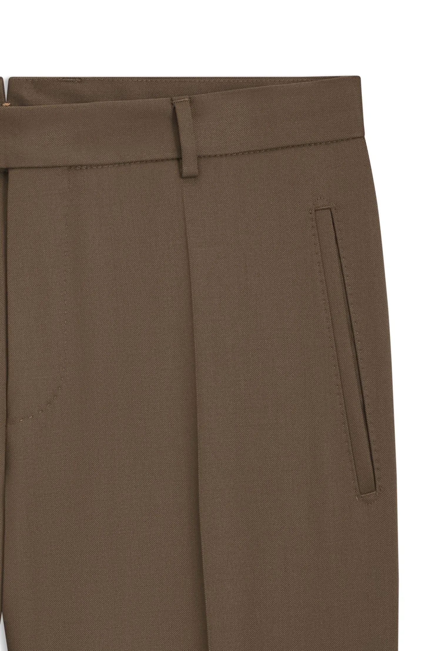Regular-fit trousers in virgin and textured wool